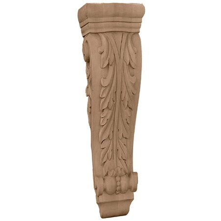 Ekena Millwork 8 1/4"W x 4 3/4"D x 35"H Extra Large Farmingdale Acanthus Pilaster Corbel, Rubberwood COR08X04X35FRRW